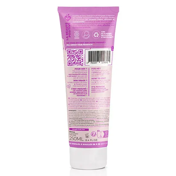 Shampoo Energie Fruit para Cabelos Cacheados e com Frizz, Coco e Manteiga de Karité Orgânica, 250ml