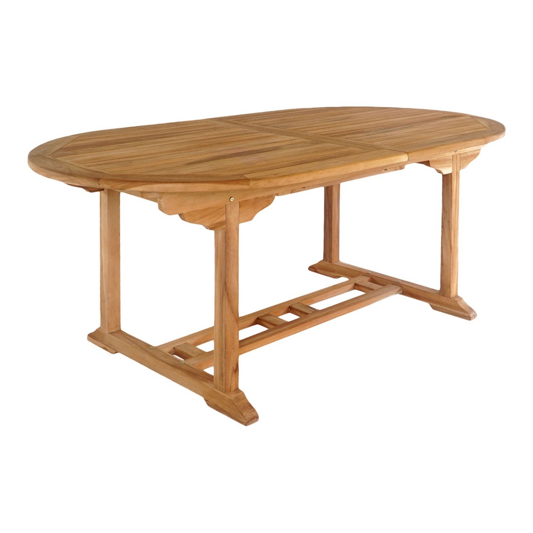 Salamanca tuintafel met teakhouten verlengblad. 90 x 240 x 75 cm