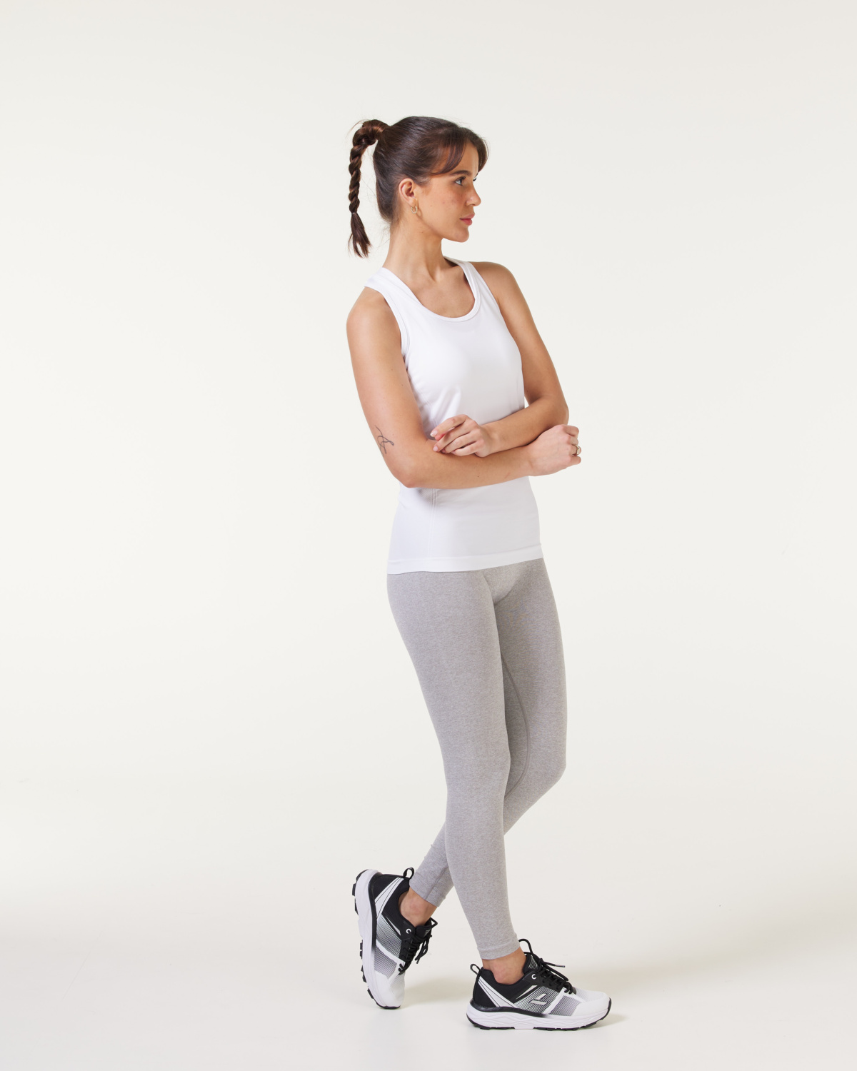 LEVITY Essential Seamless Tights Light Grey Melange