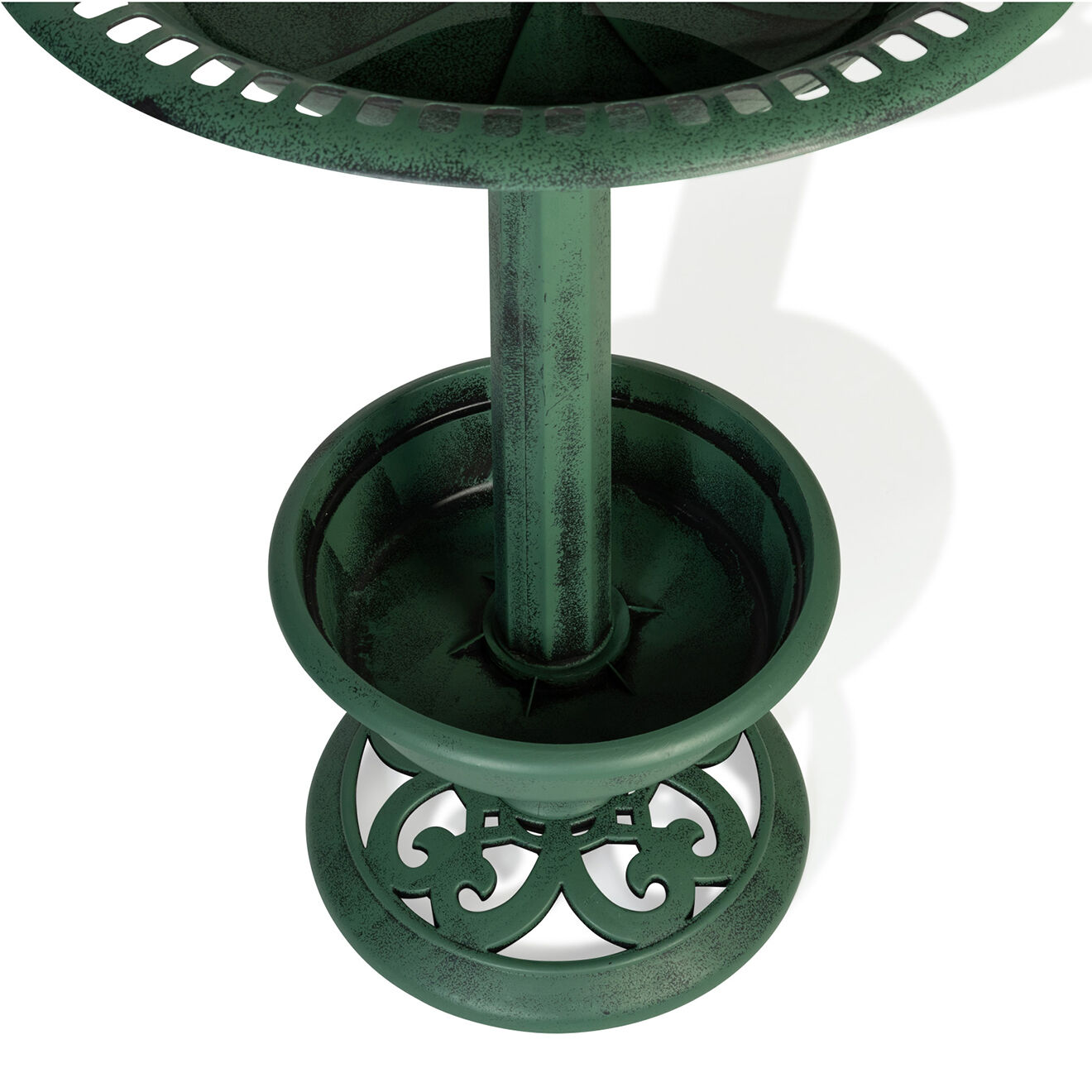 Pratik Garden Mangeoire LED à oiseaux solaire verte - D.43.4x93.8 cm
