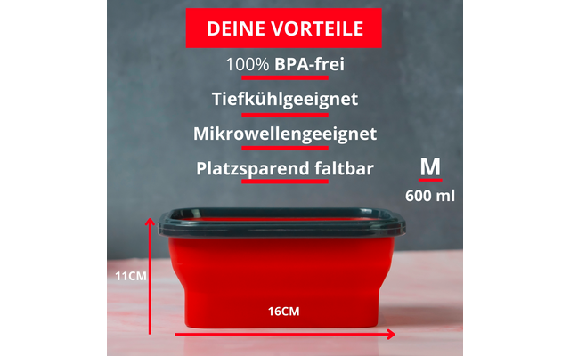 Westmark faltbare Frischhaltedose eckig