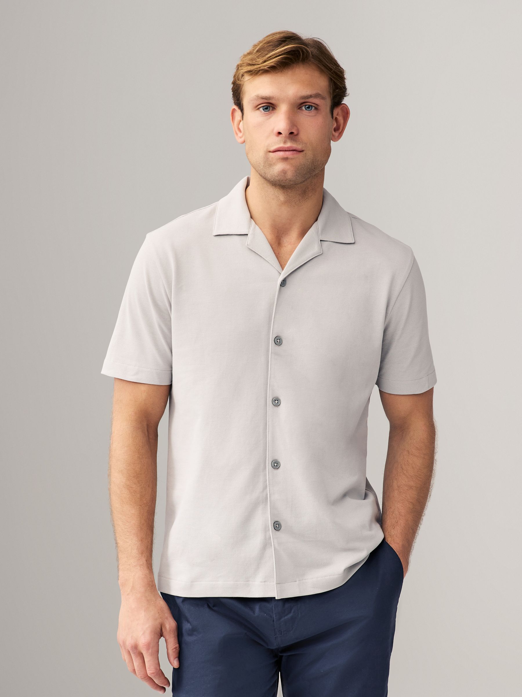 Marineblauw/grijs/wit - Piqué shirts met korte mouwen verpakking van 3