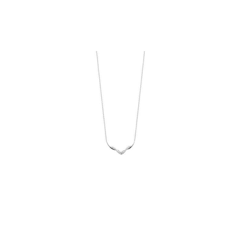 Collier Femme - Argent 925 - Oxyde de zirconium - Longueur : 45 cm