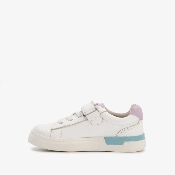 TwoDay leren meisjes sneakers wit lila
