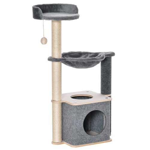 Centro de Atividades para Gatos Cinzas