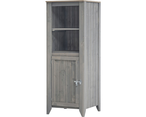 Tuinkast/buitenkeuken Konsta type 559 hoge kast incl. 1 deur 60 x 60 x 160 cm lichtgrijs