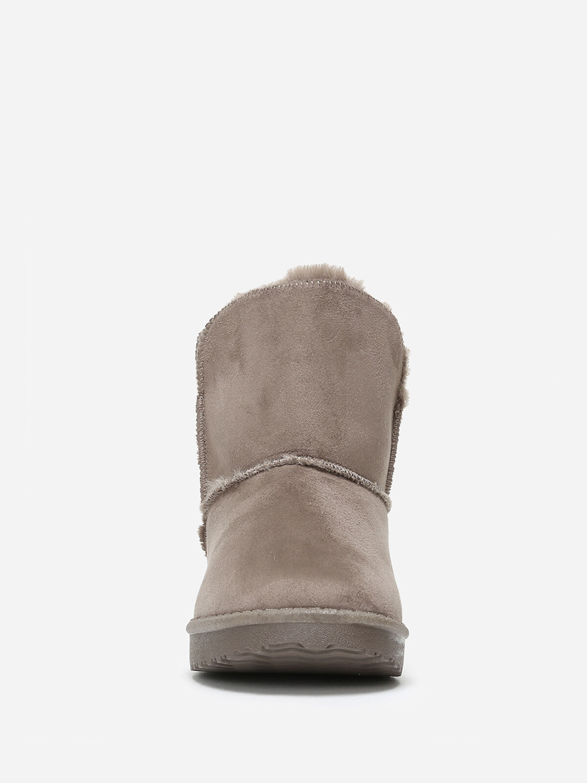 Boots fourrées à strass- Taupe