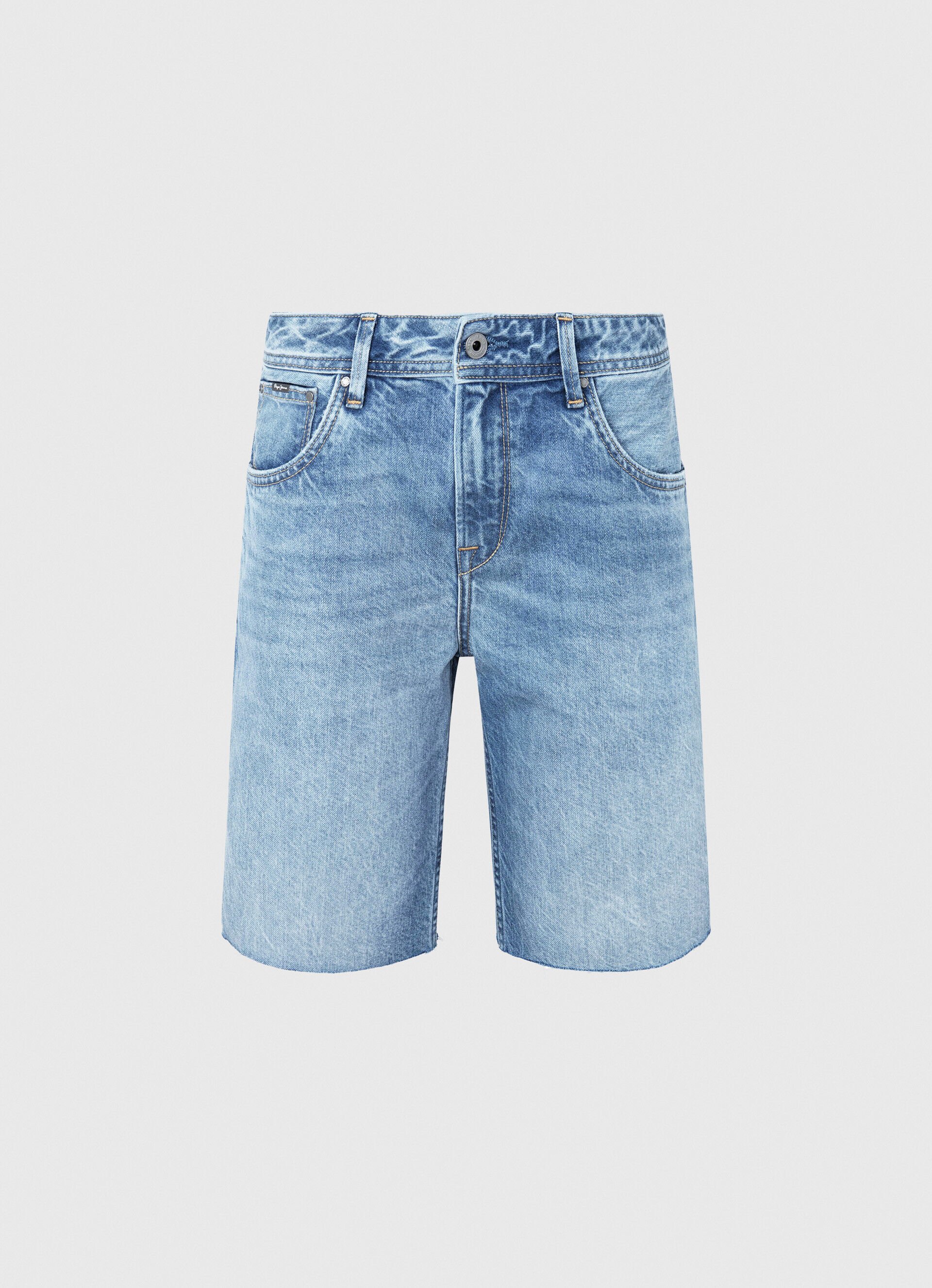 Bermuda jeans de corte relaxado - jeans