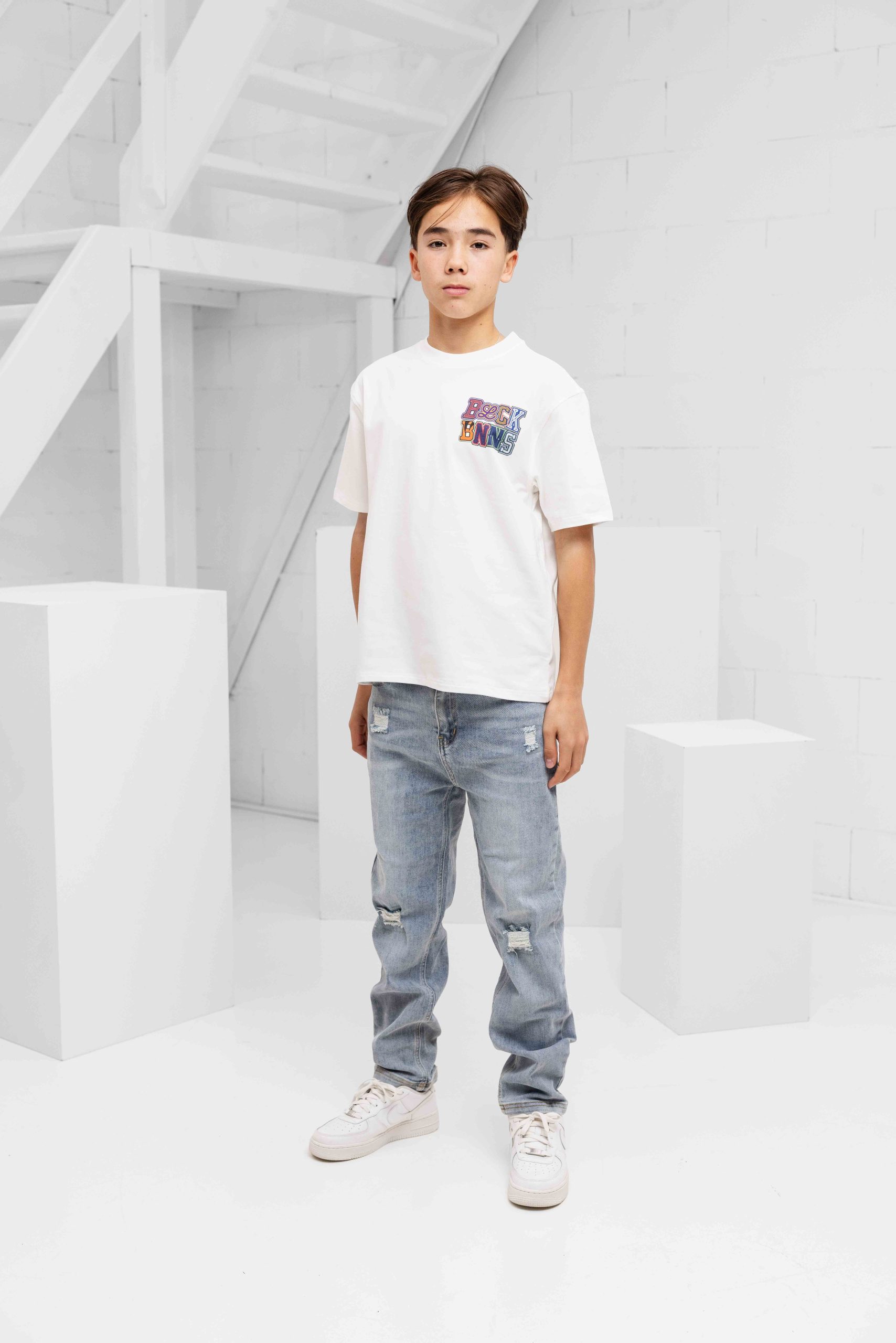 Black Bananas Dribble T-Shirt Kids Wit