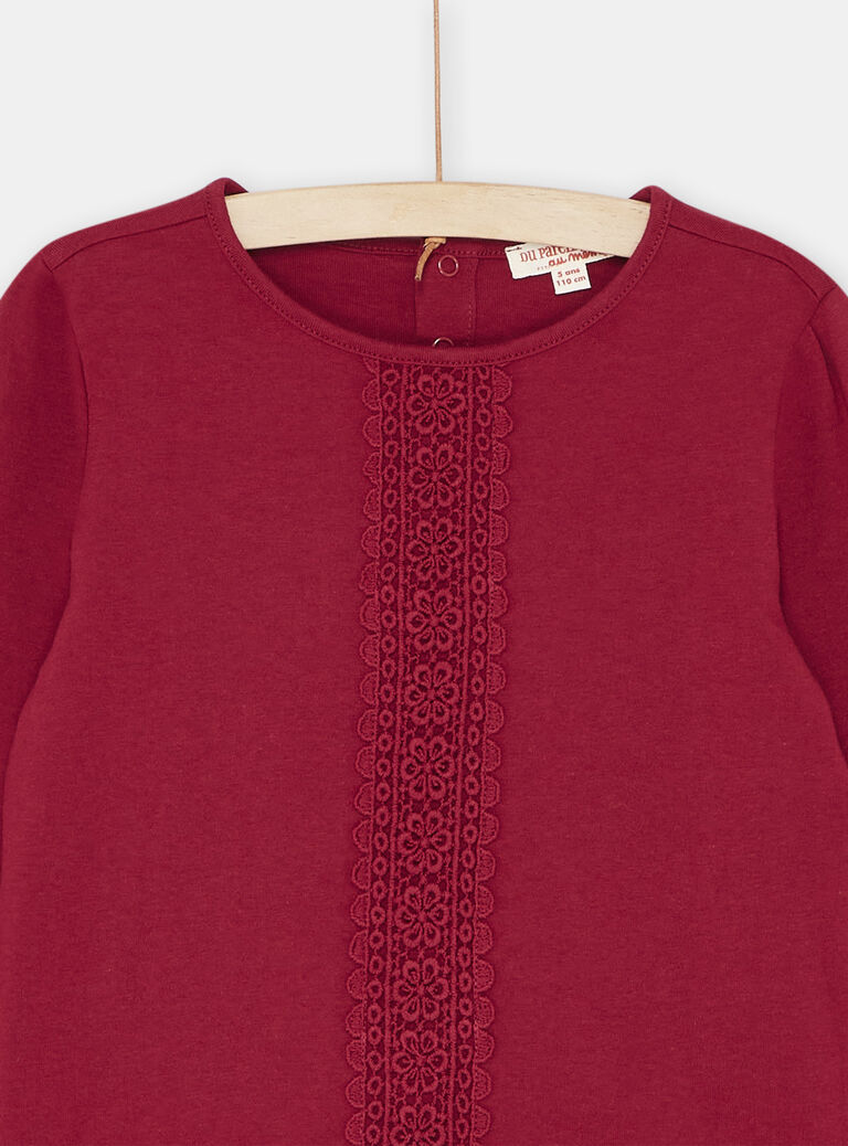 T-shirt prune à manches longues