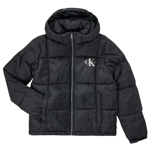 Calvin Klein Jeans - SHORT QUILTED PUFFER JACKET - Noir