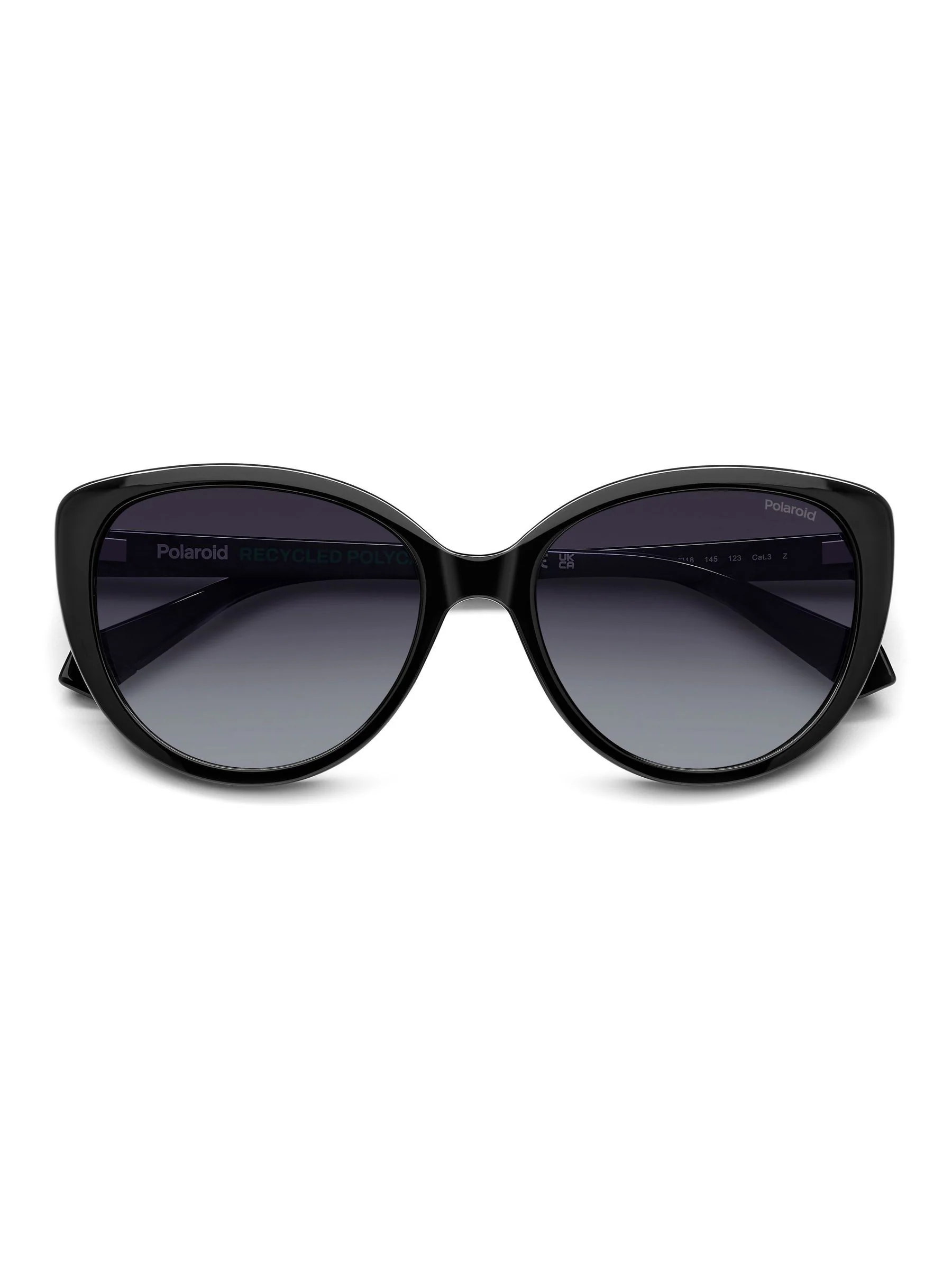 Polaroid Cat Eye Black Sunglasses With Jewel Embellishment