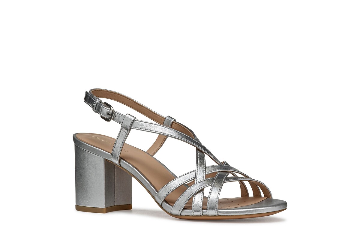 GEOX<br>Sandálias de salto alto, couro, Virnilisa 65