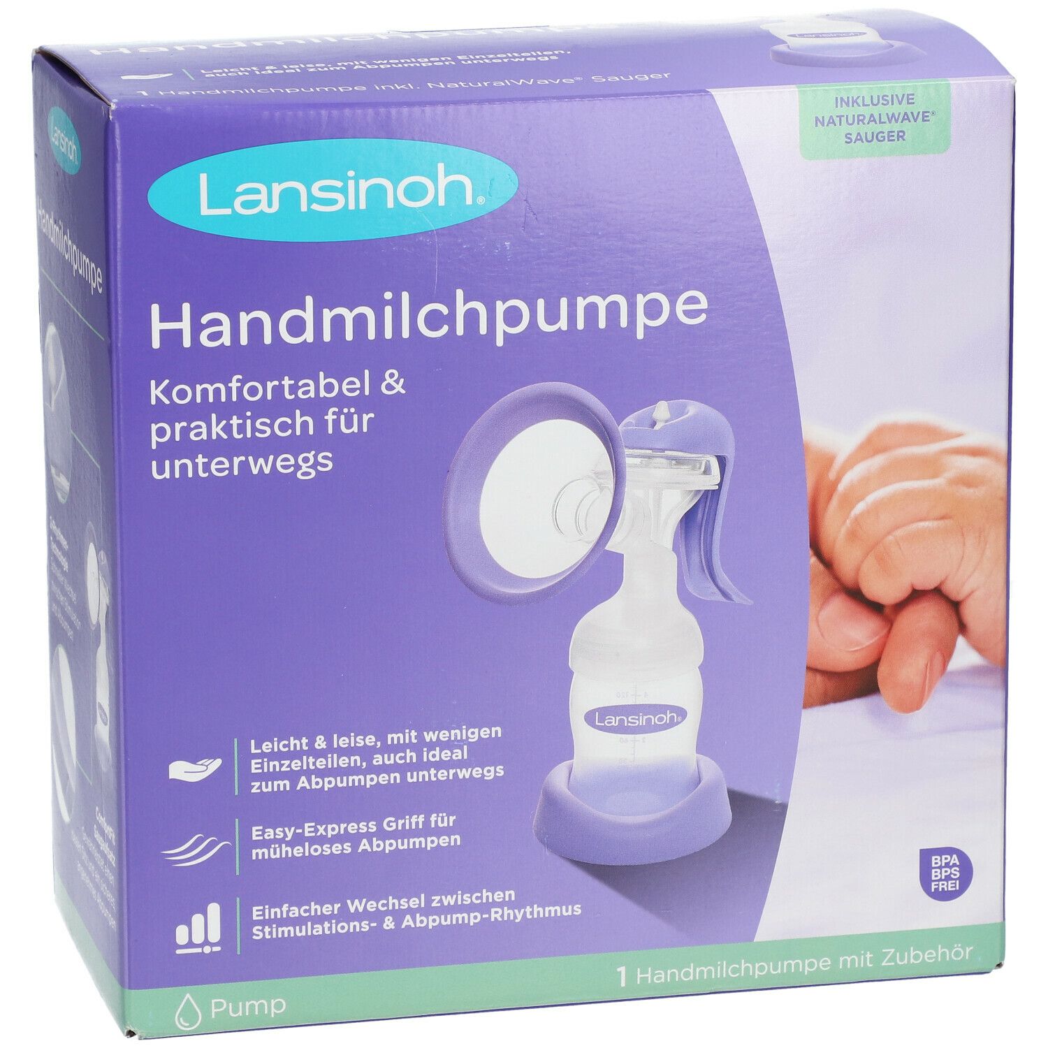 Lansinoh® Handmilchpumpe Weithals