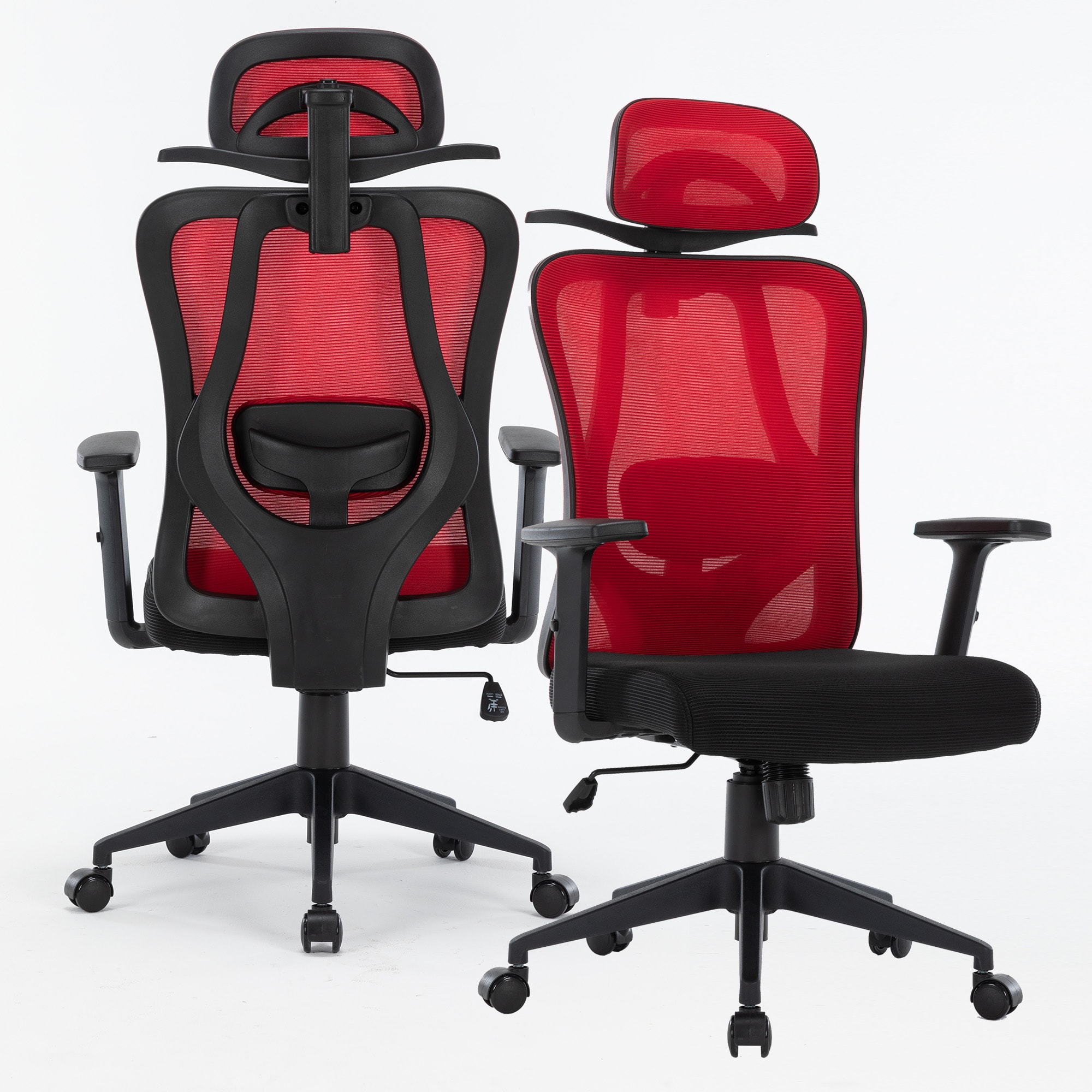 Bürostuhl mit platzsparendem Kleiderbügel - ergonomischer Schreibtischstuhl mit Nacken- und Lordosenstütze - komfortabler Gamingstuhl mit Netzrückenlehne und Wippfunktion