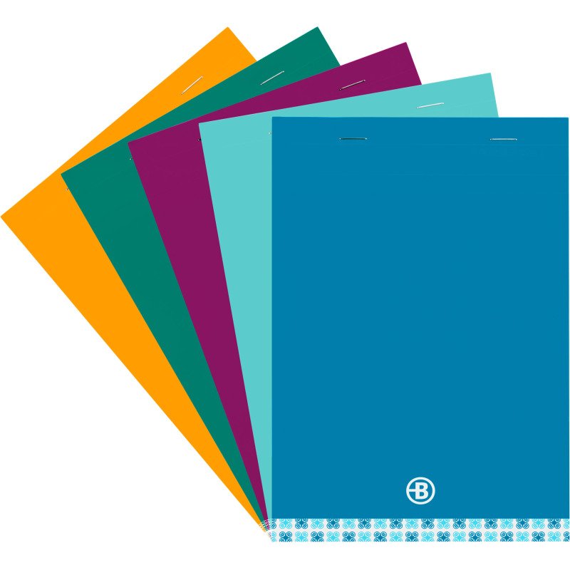 Bloc de bureau Executive Bruneau 14,8 x 21 cm agrafé - 5 x 5 - 80 feuilles