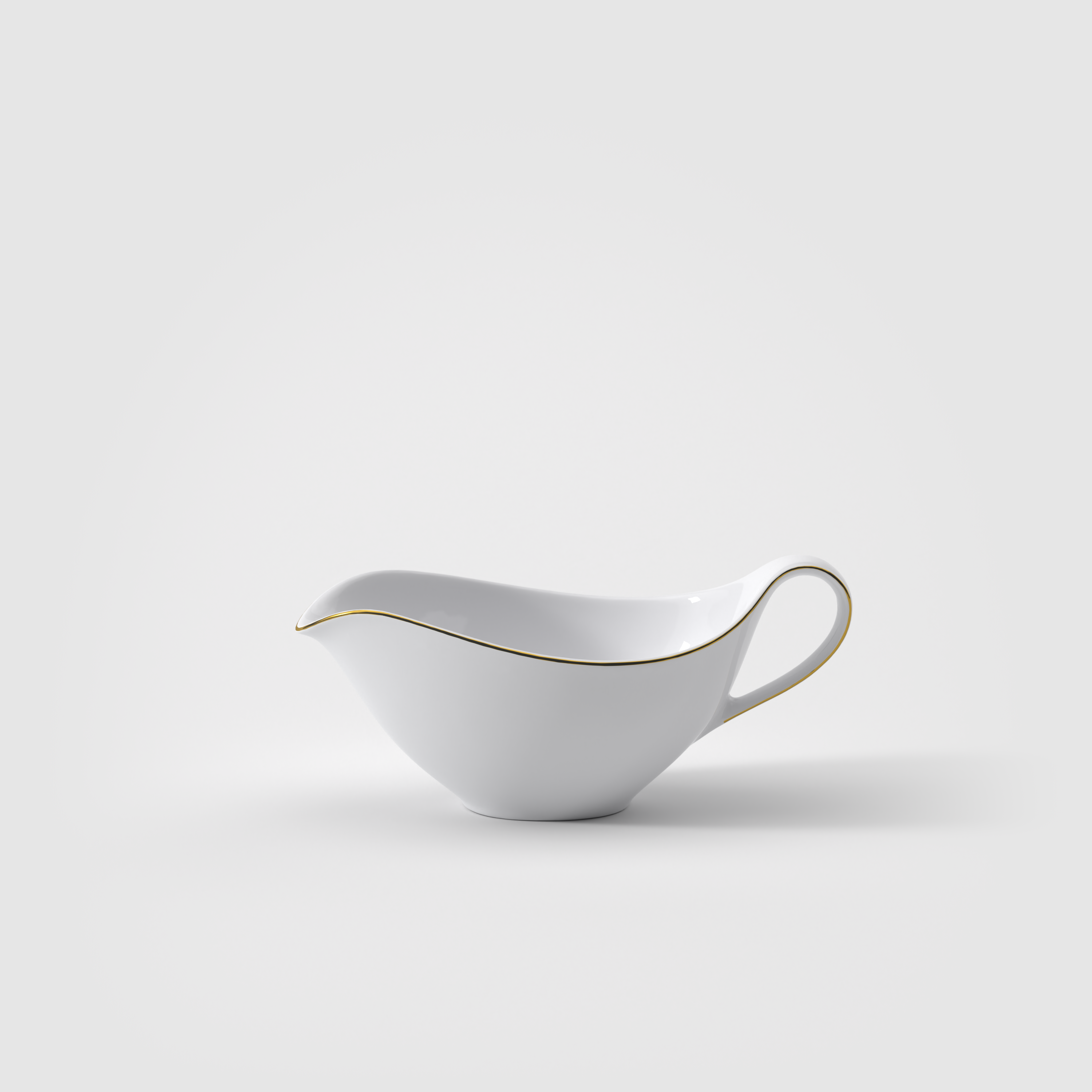 Chateau Septfontaines Gravy boat White, Premium Bone Porcelain