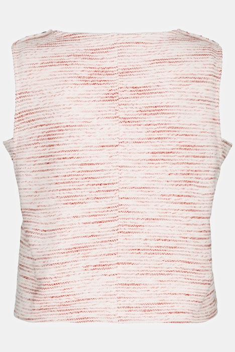 Sweat-Pullunder, Ringel, Knöpfe, ärmellos, Biobaumwolle