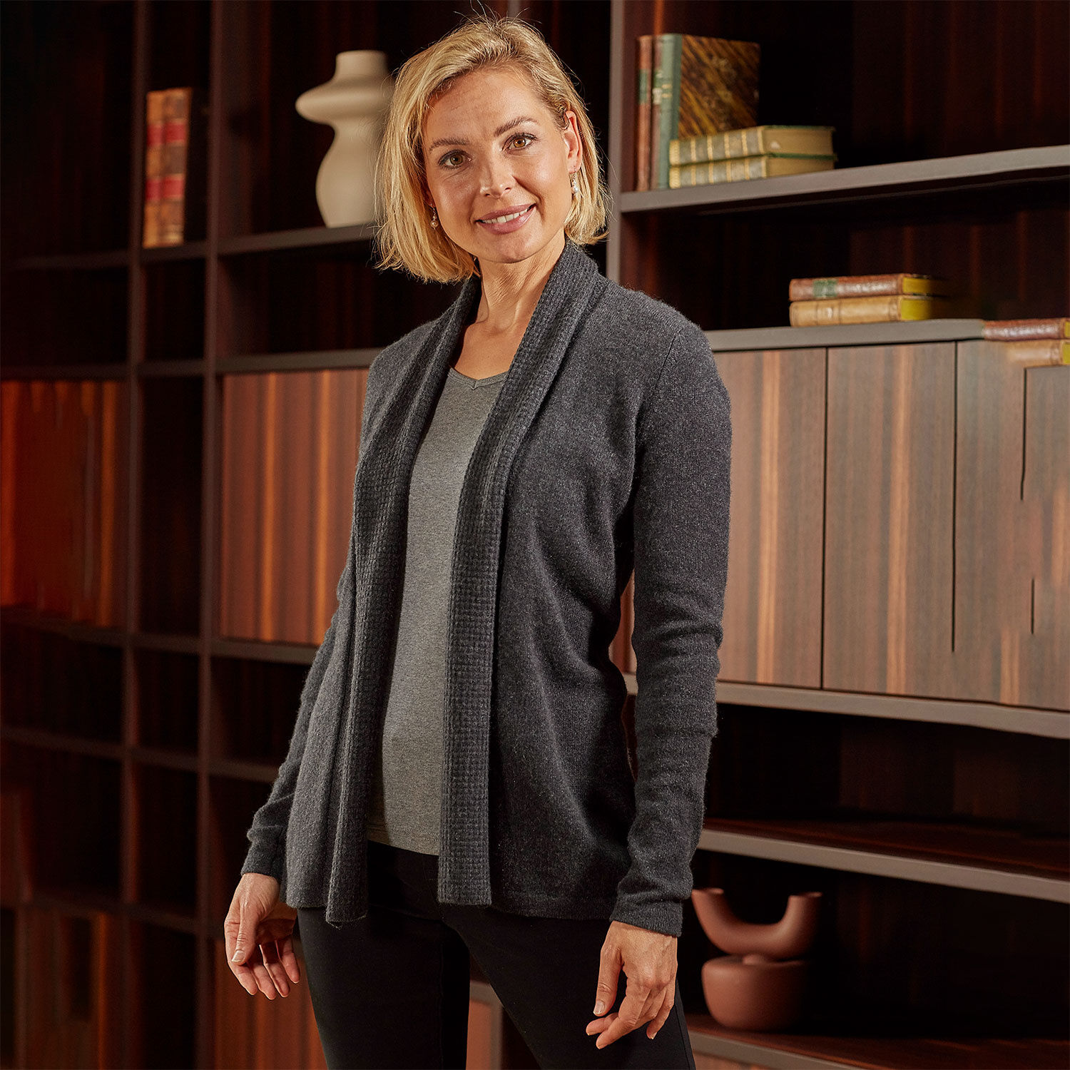 Damen Cardigan aus Kaschmir GOTS-Zertifiziert