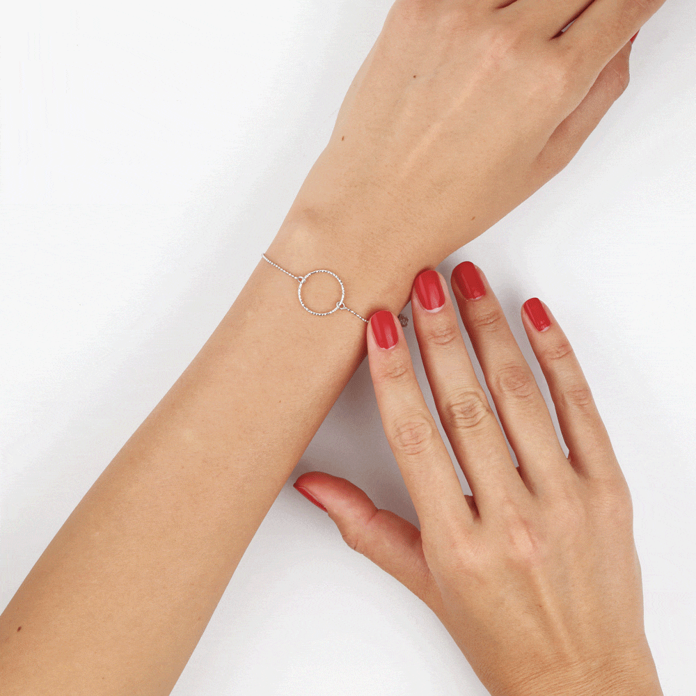 Bracelet Hibis Argent Blanc