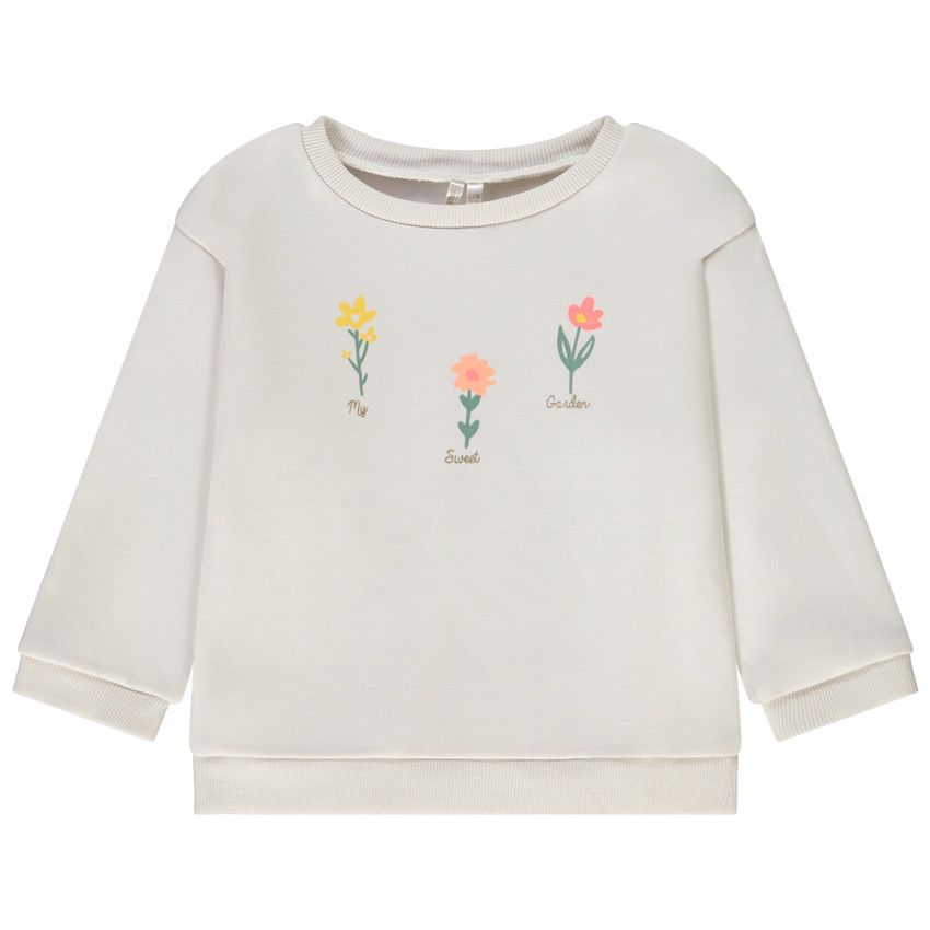Sweat oversize molletonné print fantaisie pour bébé fille