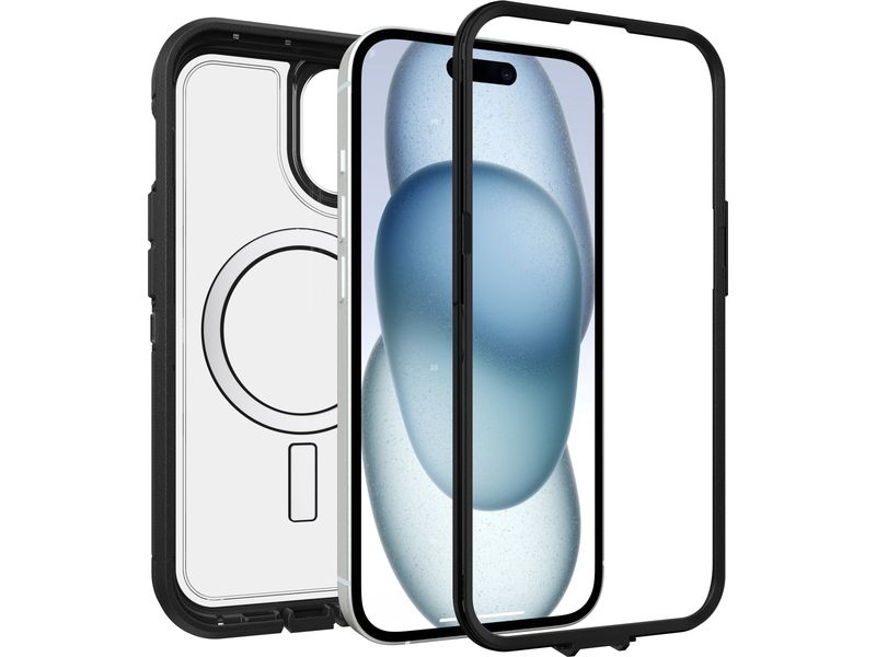 Otterbox Back Cover Defender XT Schwarz/Transparent Schutzhülle für das Apple iPhone 13/iPhone 14/iPhone 15/iPhone 16e mit MagSafe Lademöglichkeit