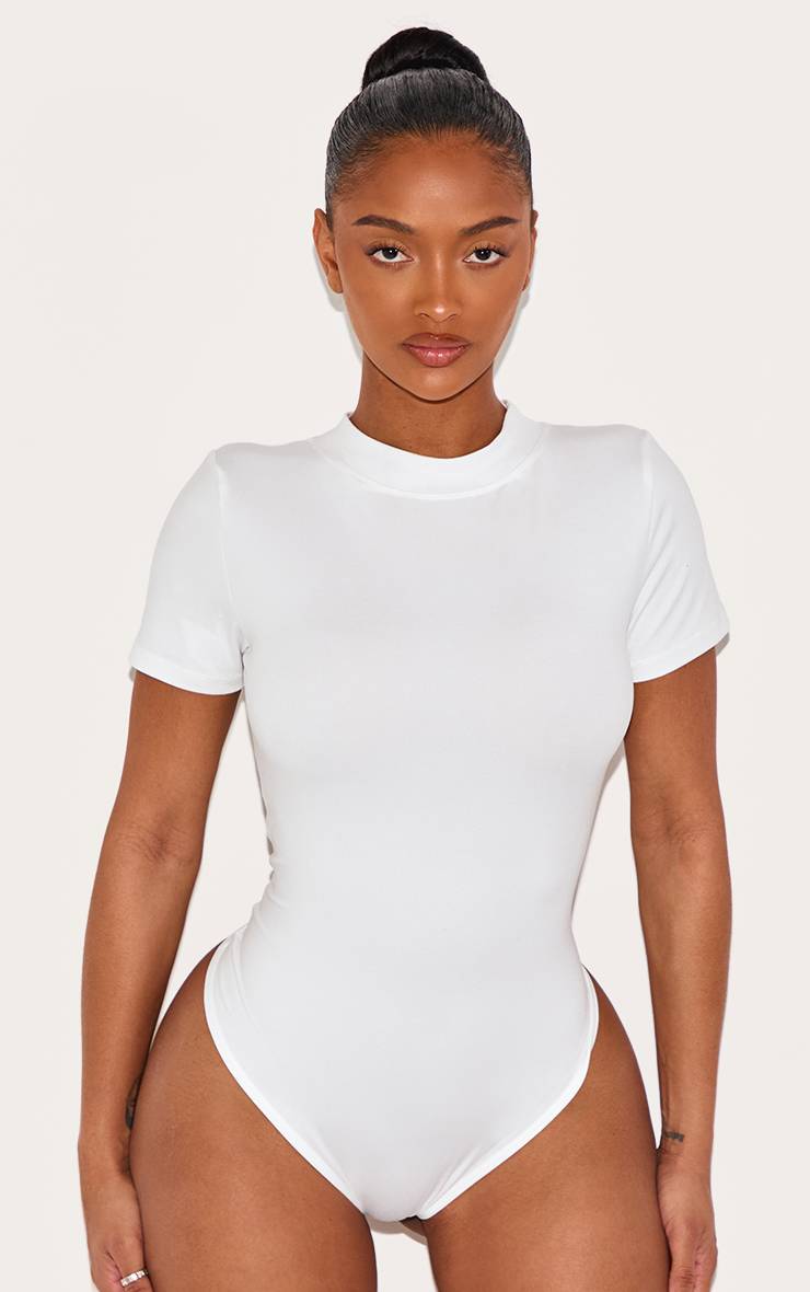 Blanc Body Sculptant À Manches Courtes Shape