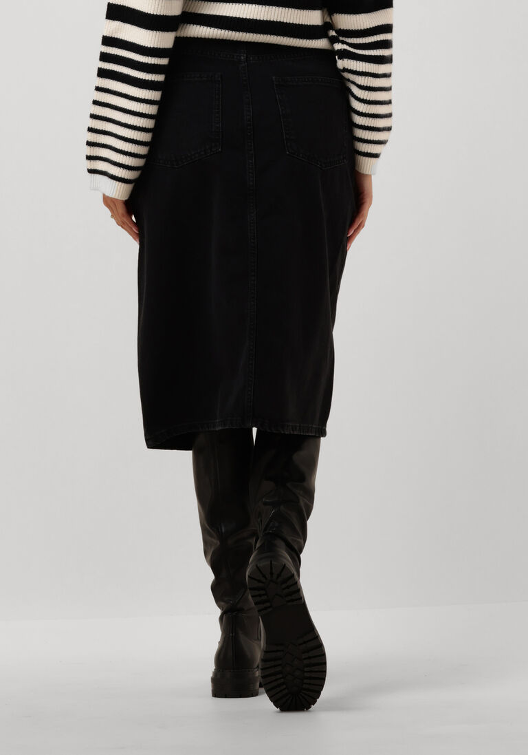 OBJECT zwarte object  objharlow midi denim skirt