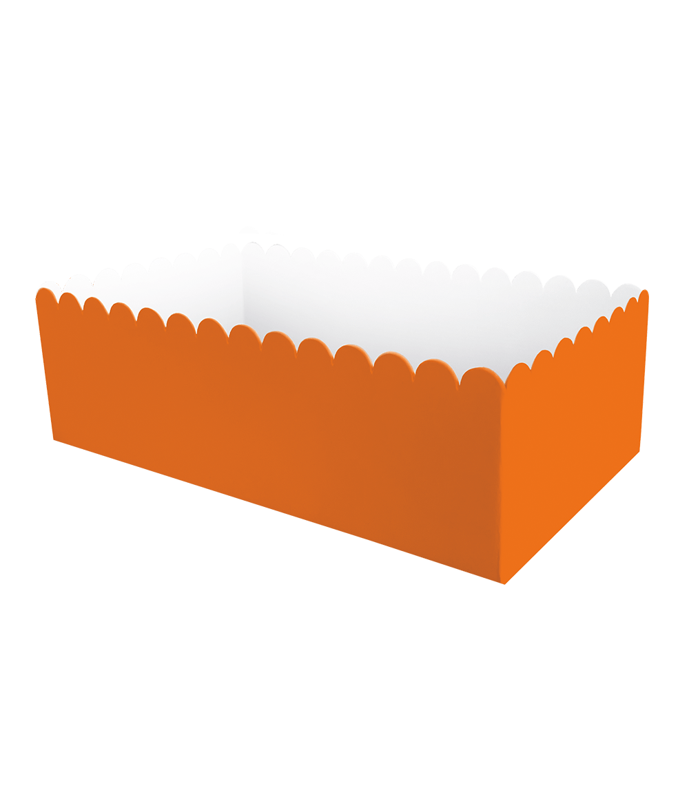 Oranje Snackbakje 12,5cm 8st