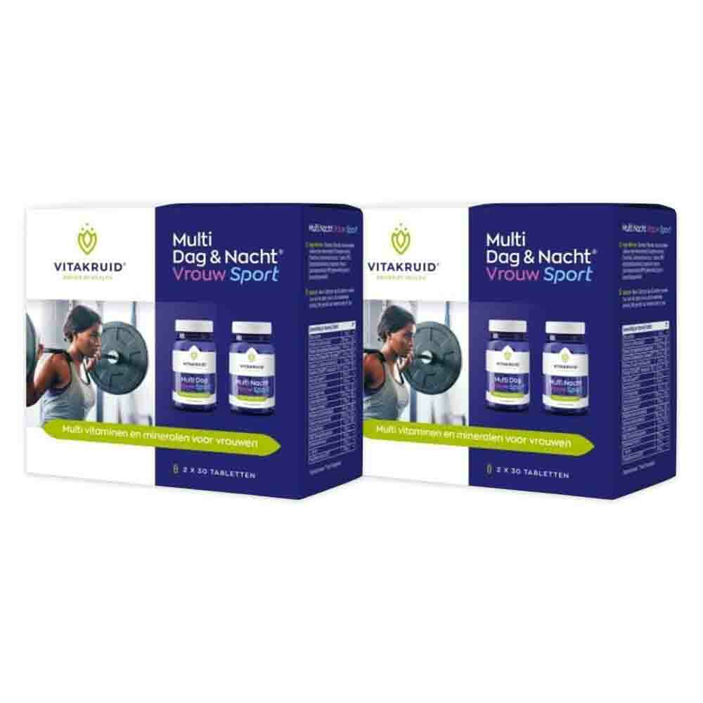 2x Vitakruid Vrouw Sport Multi Dag Nacht60 tabletten