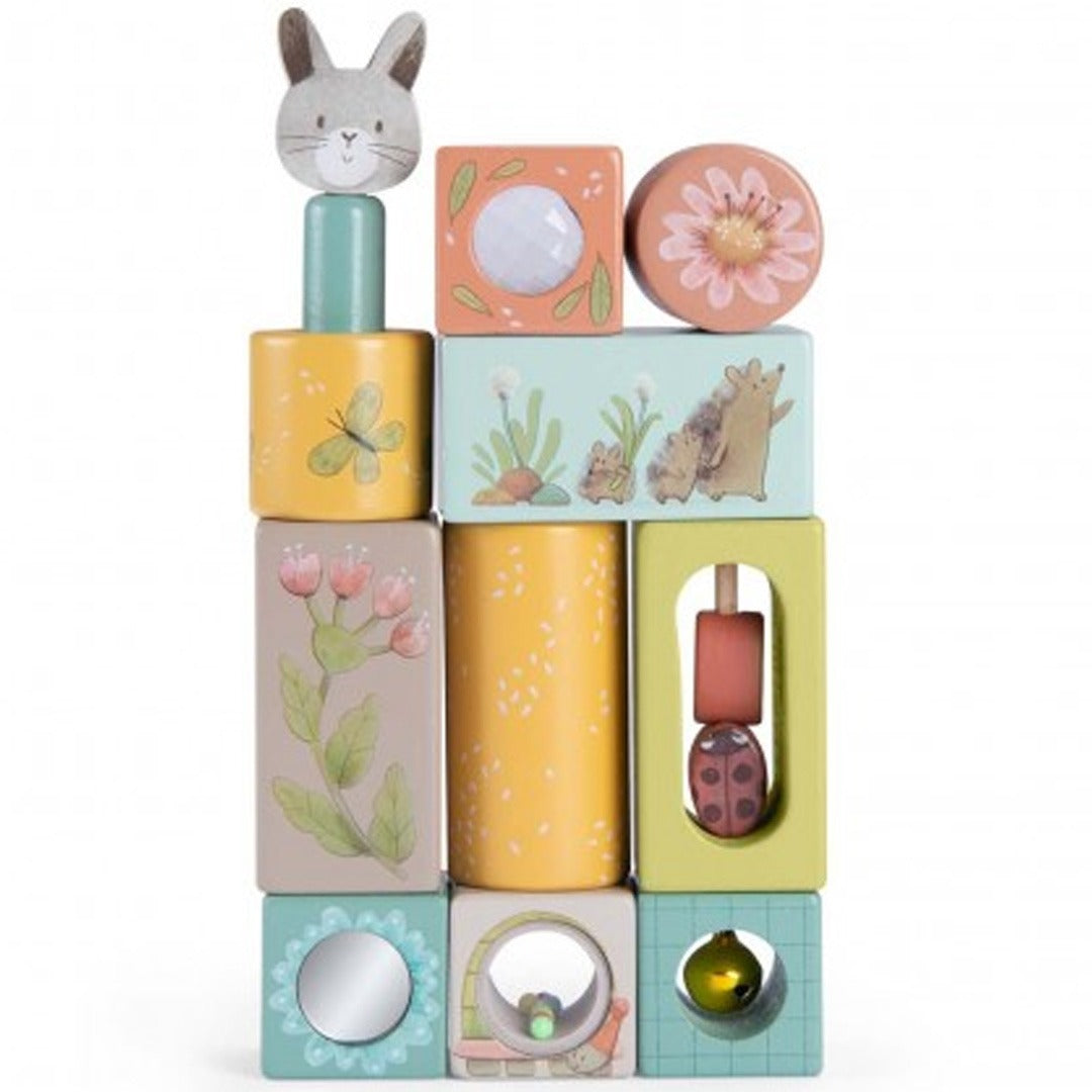 Moulin roty stapelblokken trois petits lapins