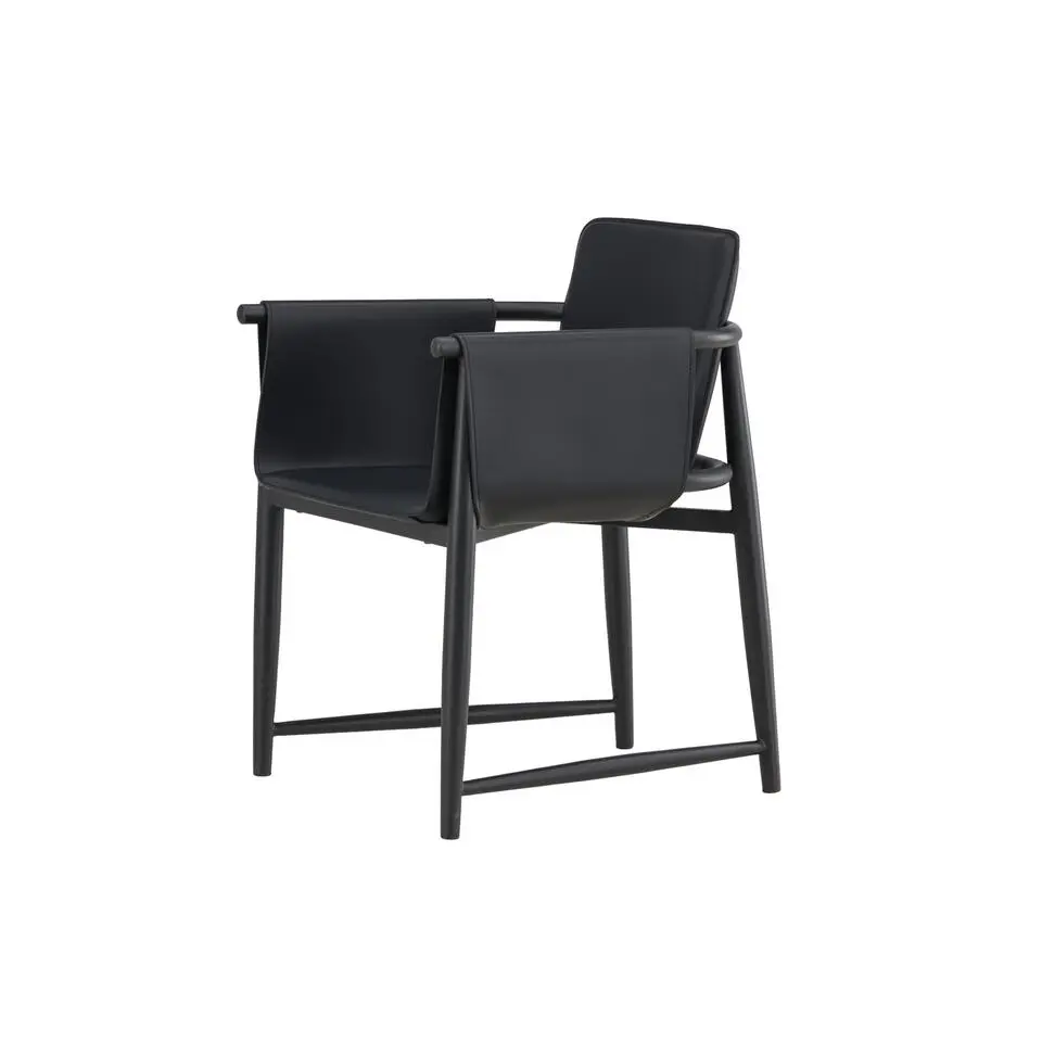 Fauteuil Zwart Metaal - 61x60x78cm - Bjäre