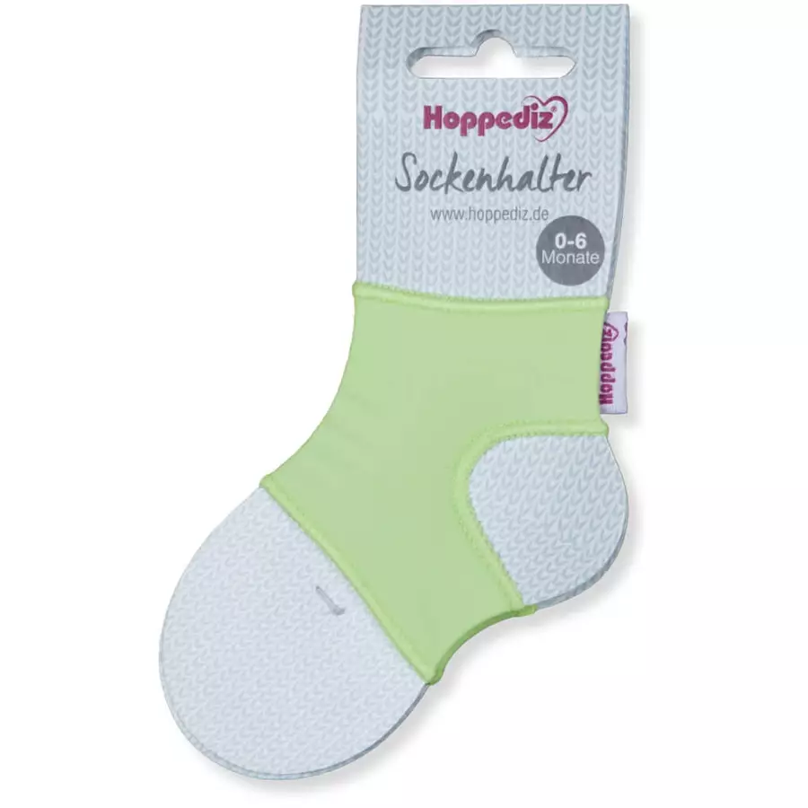 Hoppediz Babysocken Sockenhalter grün