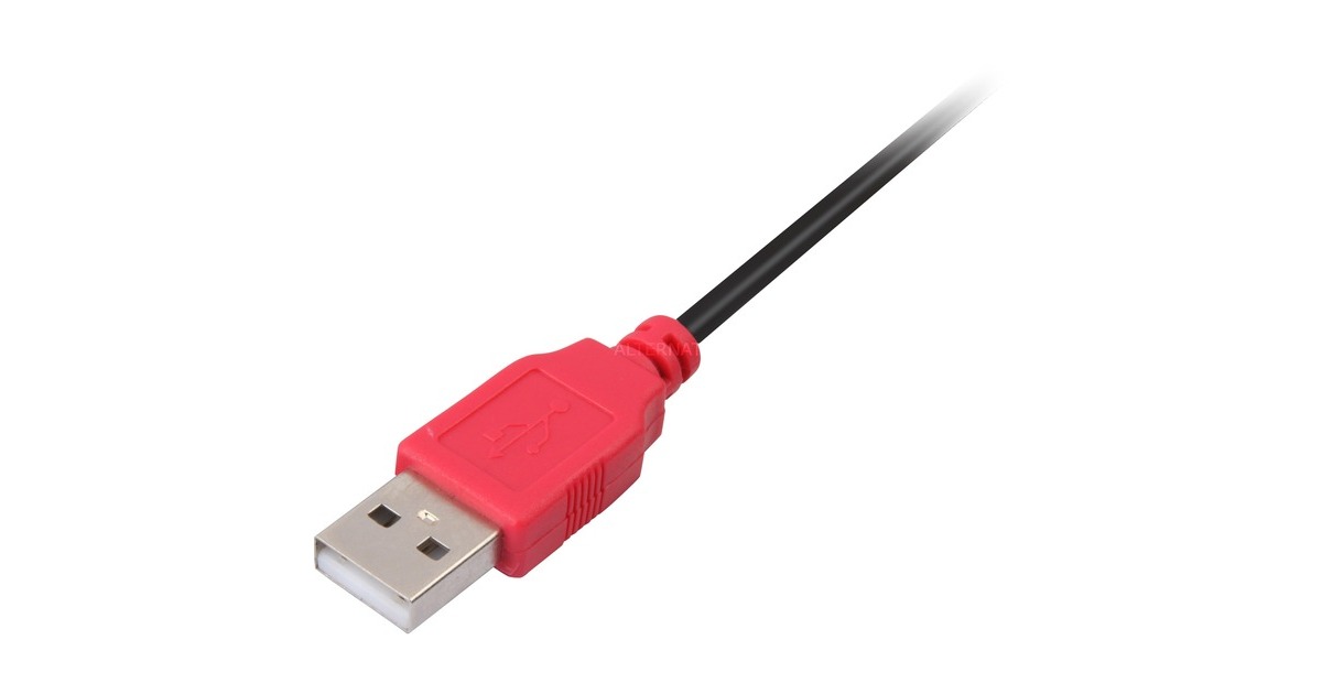 DeLOCK2x USB-A 2.0 male > USB mini 5-Pin splitterkabel  (Zwart/rood, 1 meter)