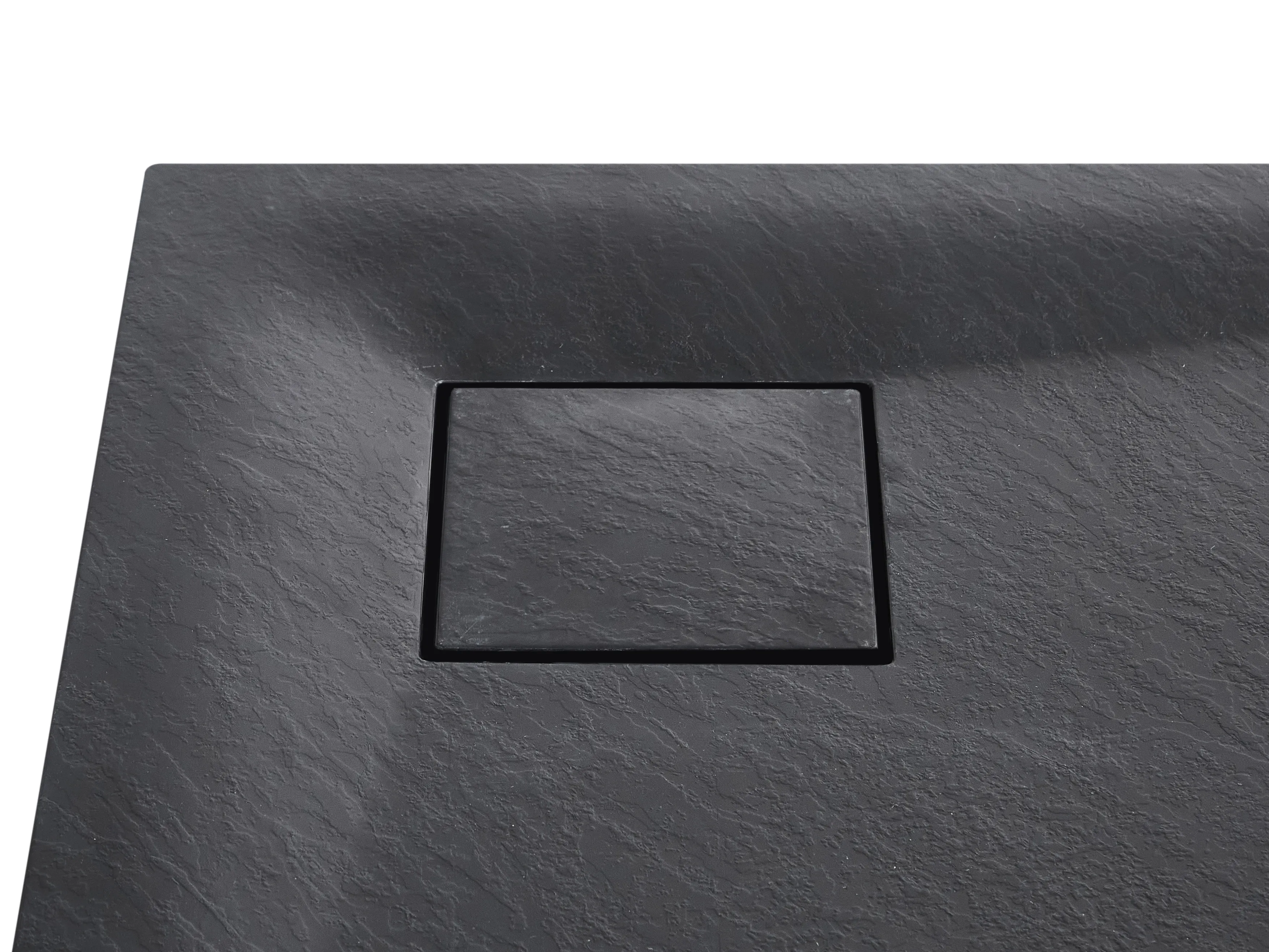 Douchebak PARON 80 x 80 x 3 cm Zwart