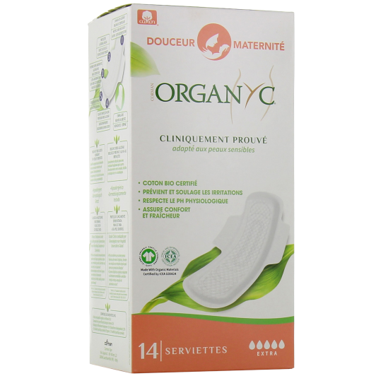 Organyc serviettes hygiéniques Douceur Maternité - Post partum