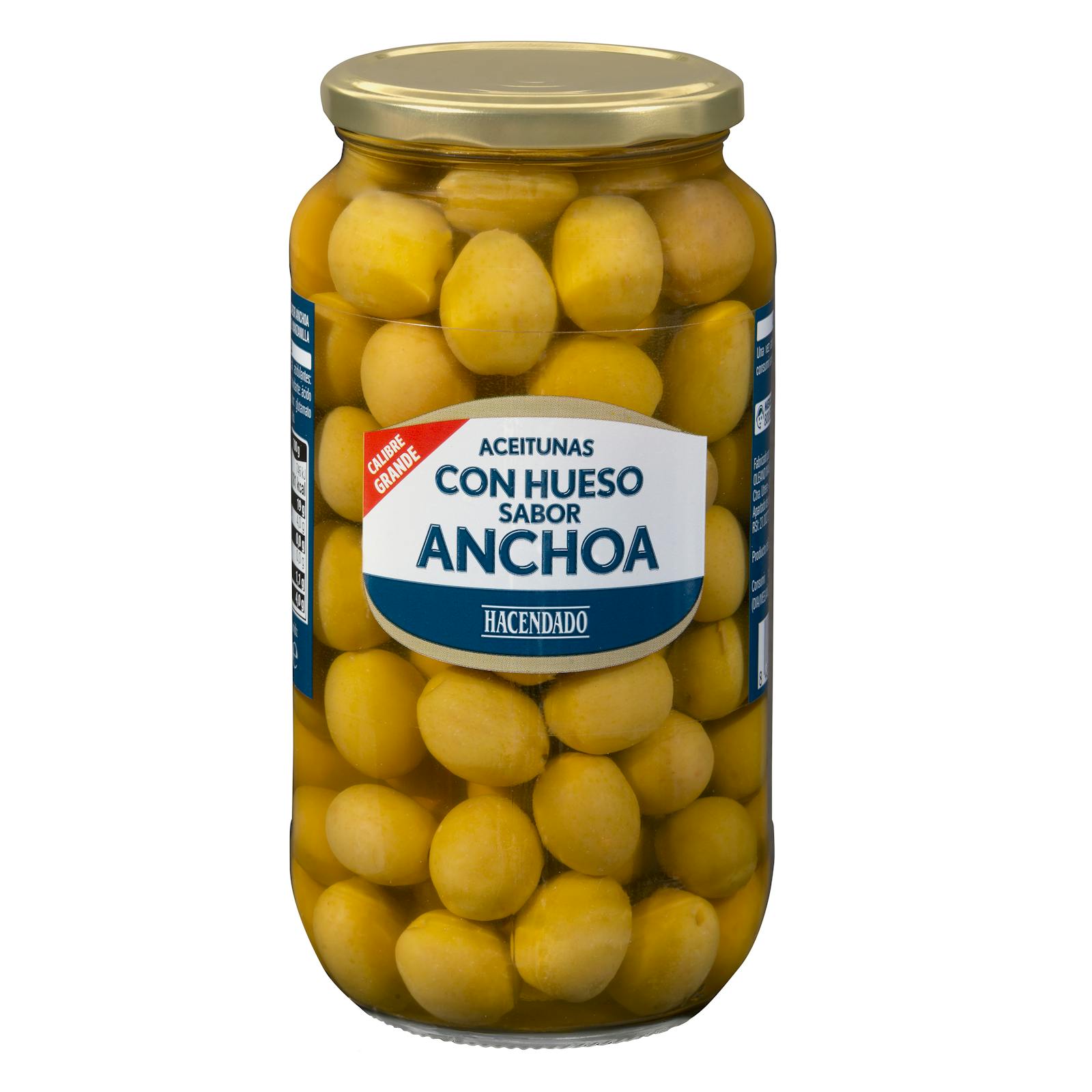 Olives vertes dénoyautées Hacendado au goût d'anchois