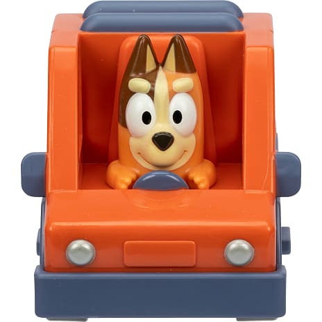 Bluey familiens minibiler m. figur - flere varianter - assorteret