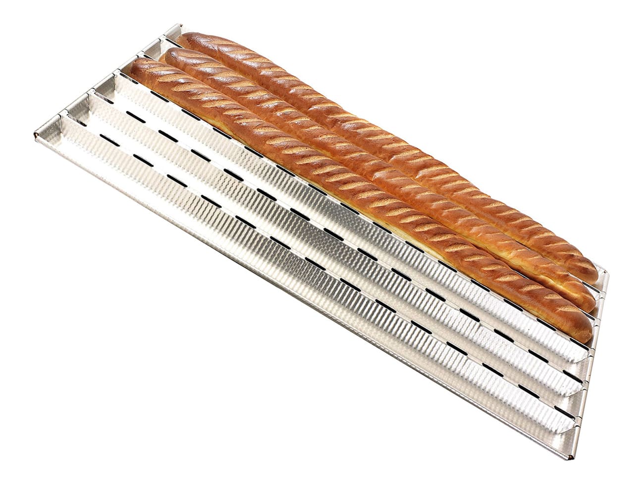 Plaque à baguette professionnelle - Alu-Gaufer - 6 baguettes 65 cm - Matfer