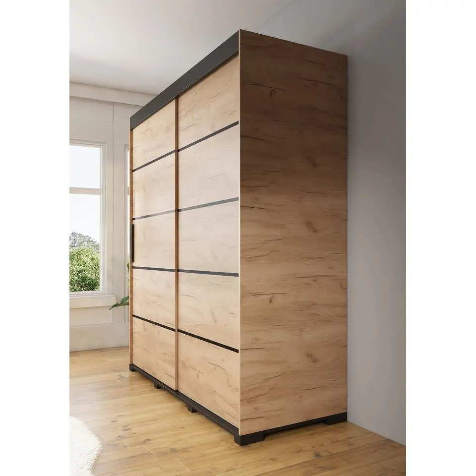 Meubella - Kledingkast Crown - Eiken - 200 cm
