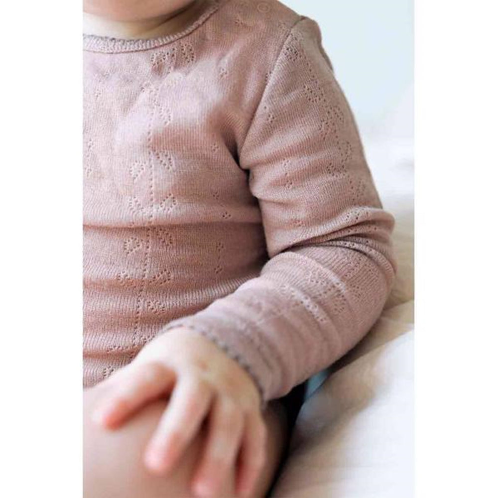 Wool Pointelle Burnt Rose Benedikte Body - MarMar