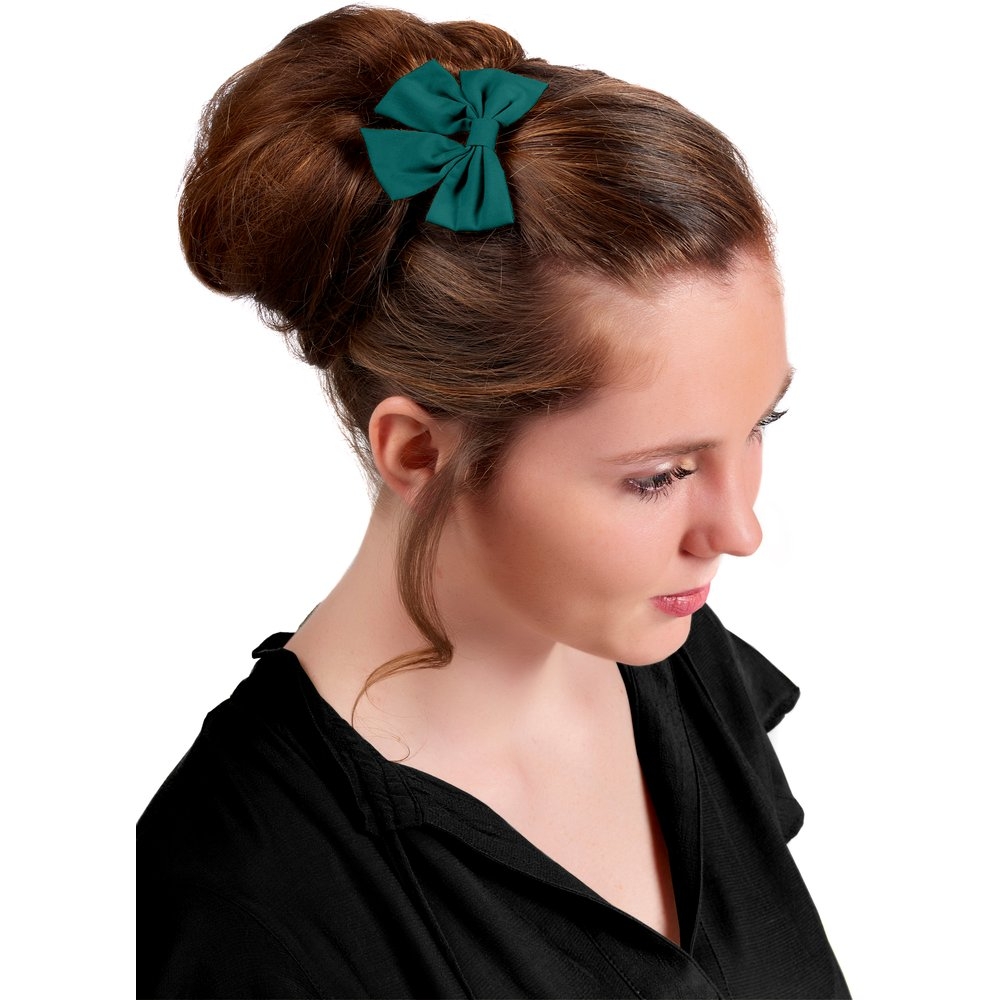Barrette Noeud Papillon Vert Émeraude