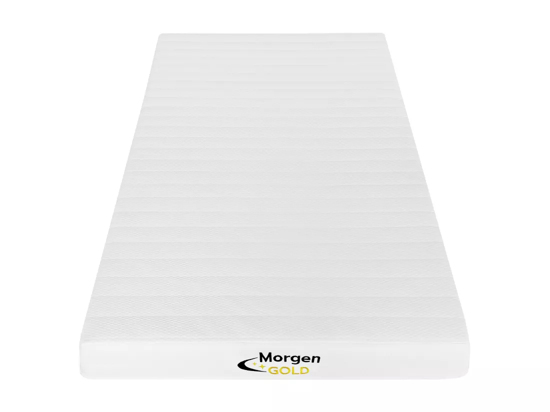 Ensemble 90 x 200 cm cadre à lattes + matelas mousse 7 zones ép.12cm- STELO de MORGENGOLD