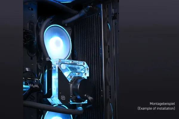 Alphacool Rise Flat Reservoir DDC ekspansionsbeholder med pumpe