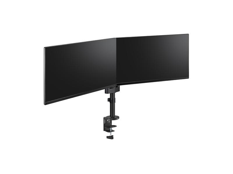 NEOMOUNTS Tischhalterung DS60-425BL2 bis 8 kg – Schwarz Full-Motion-Tischhalterung für zwei 17-27