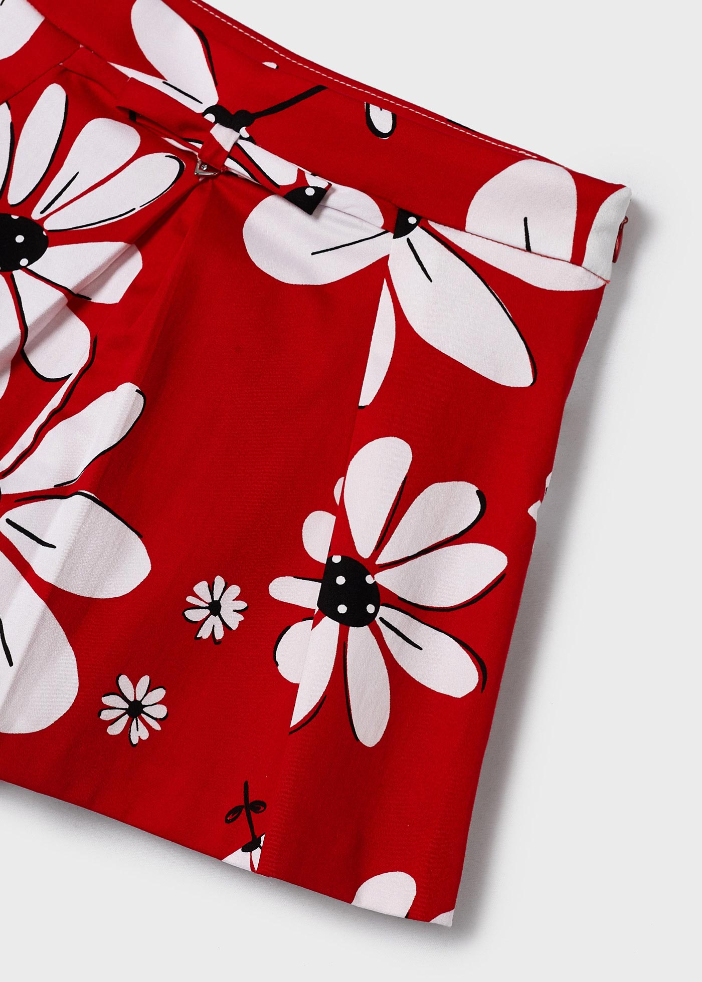 Calças culote estampadas em algodão para meninas