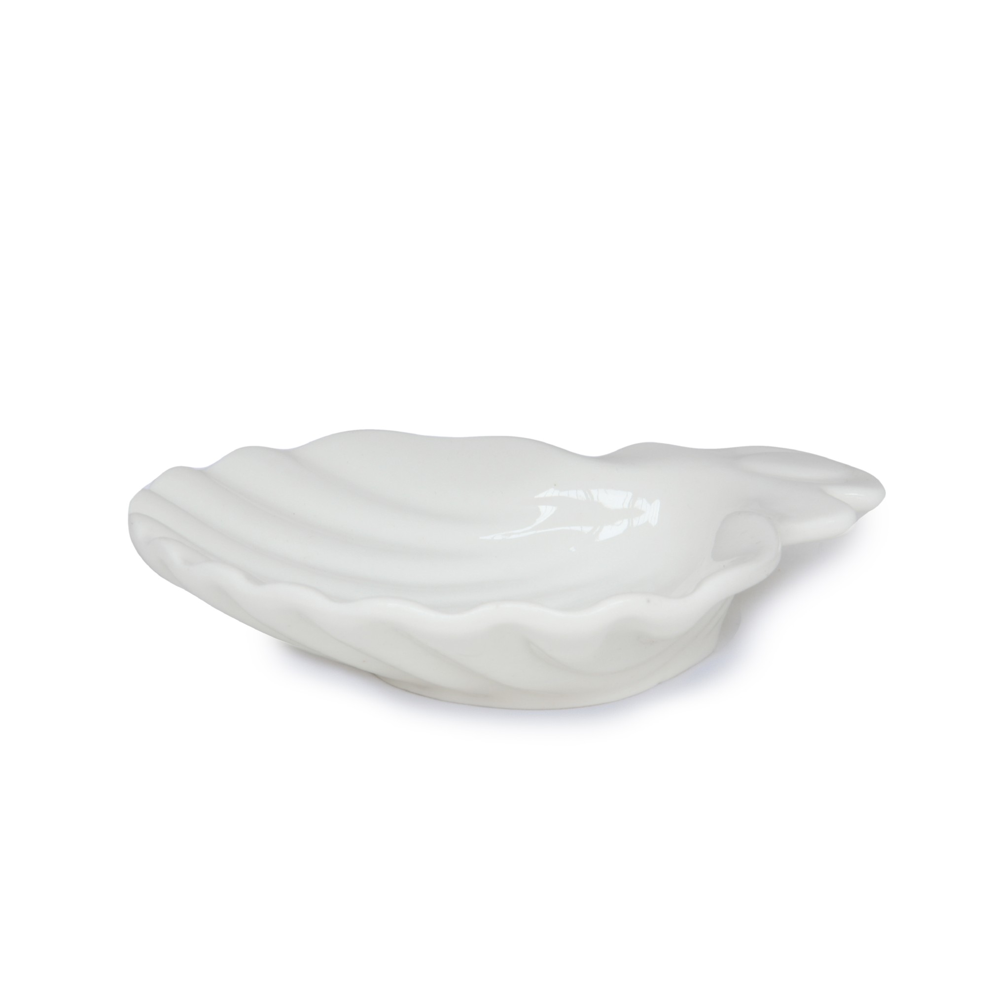 Schale 'Shell', weiß, B 15 cm, T 14 cm, H 4 cm von fischer's lagerhaus