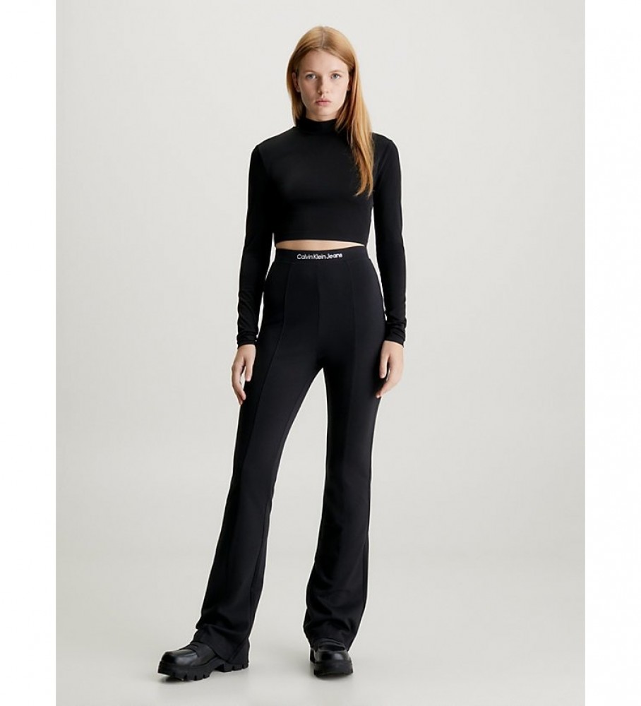 Calça legging preta Milano flare da Calvin Klein Jeans