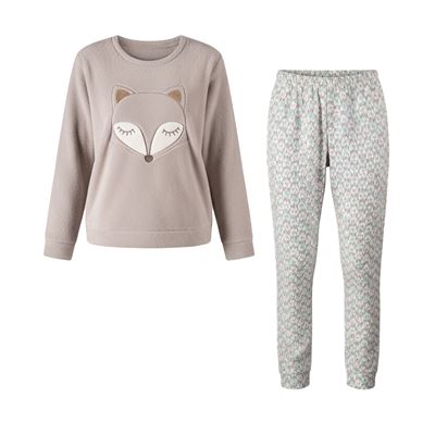 Pyjama peluche femme motif renard - 220 g/m² - DODO HOMEWEAR®