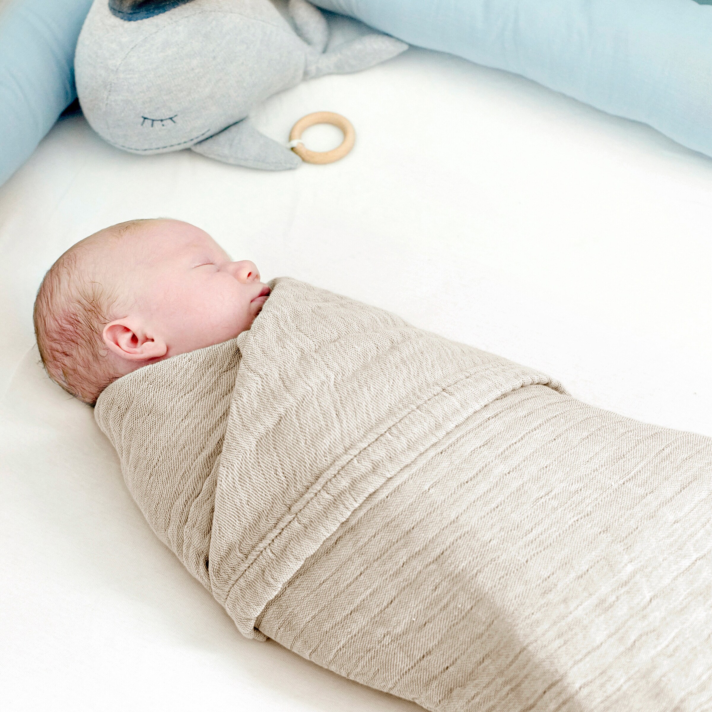 Nordic coast company Babydecke Musselin 80x80 cm natur